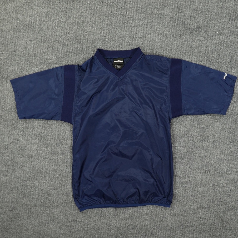 DeMarini Windshirt Mens‎ Small Navy Blue Short Sleeve V-Neck Pullover Baseball